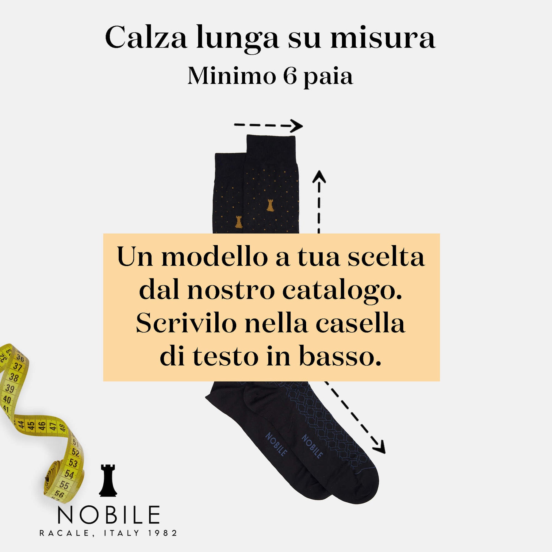 Custom size - Long sock in Filoscozia® (from 6 pairs onwards)