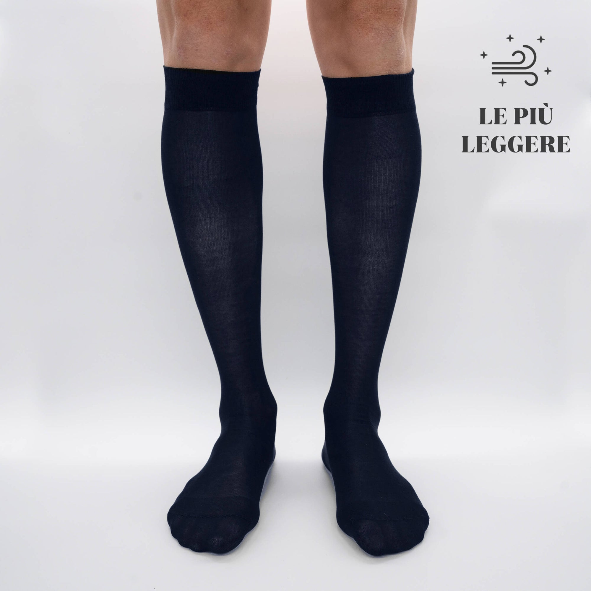 Boîte de Chaussettes Longues en Chiffon en Filoscozia® - 6 Paires de Couleurs Mélangées