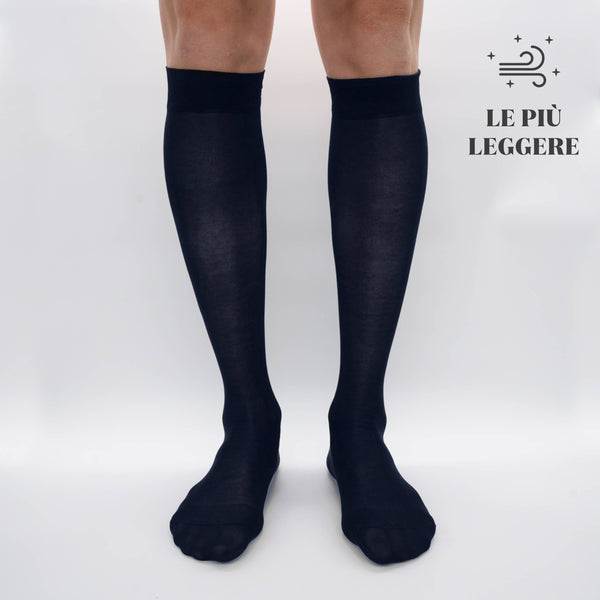 Boîte de Chaussettes Longues en Chiffon en Filoscozia® - 6 Paires de Couleurs Mélangées