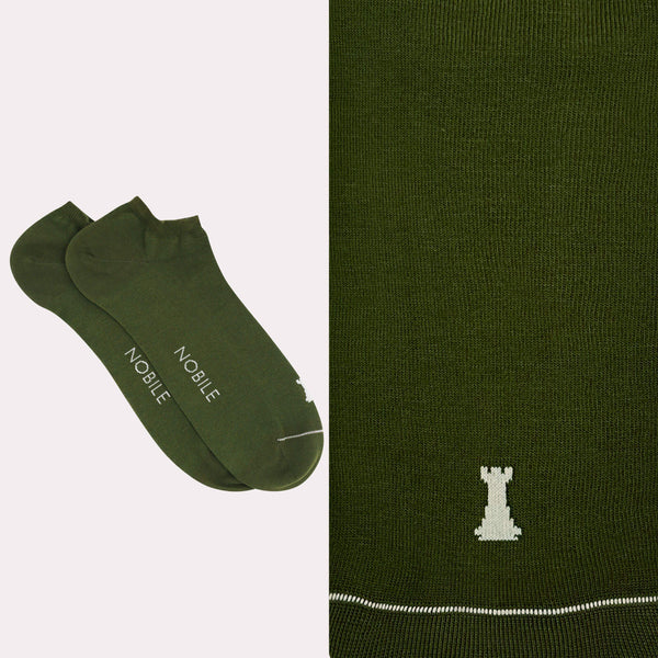 Ankle socks in pure Makò cotton - Solid color