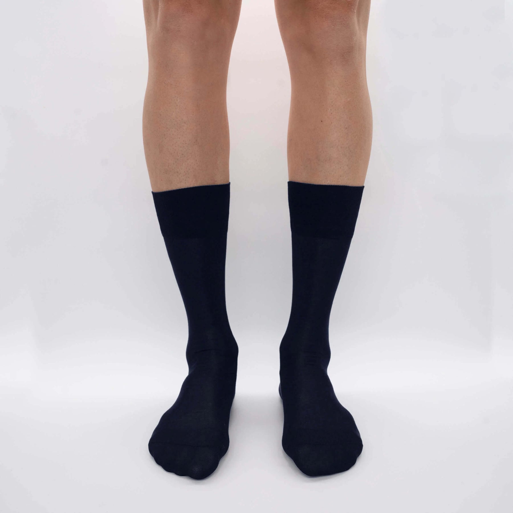 Box of Short Chiffon Cashmere Goat Hircus Socks - 6 Pairs Blue
