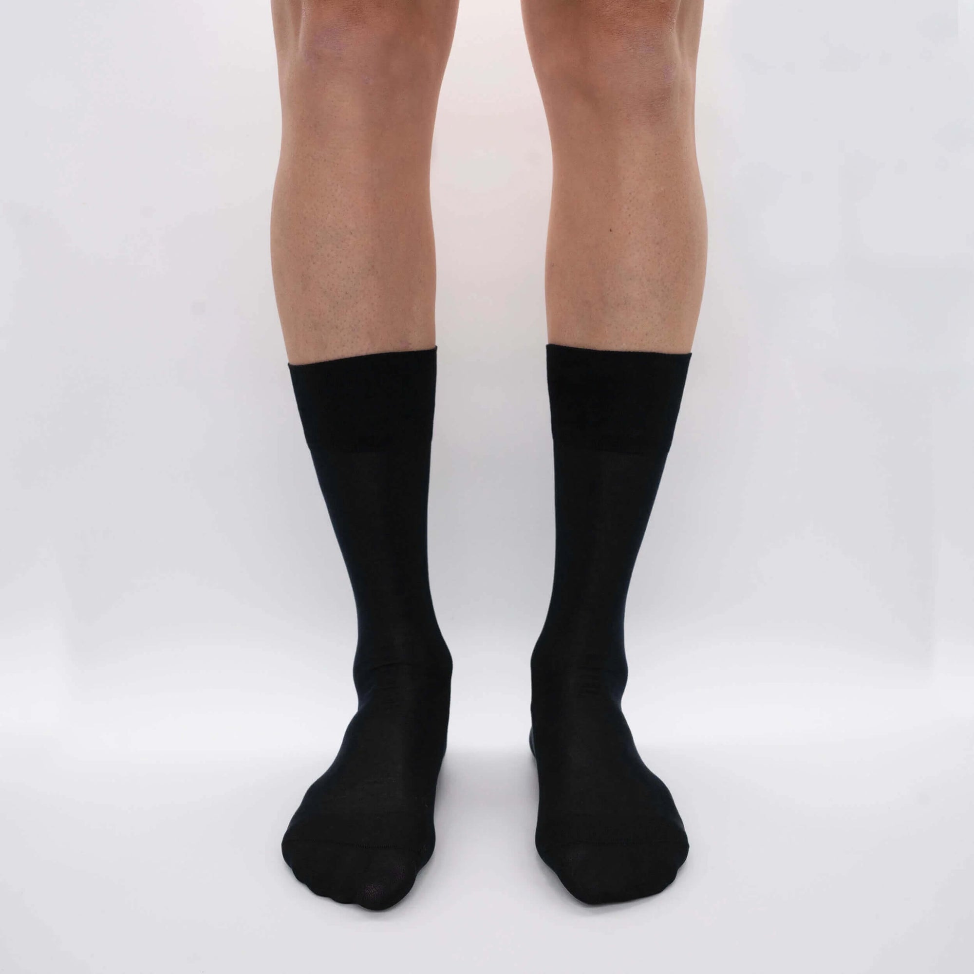 Box Short Chiffon Cashmere Socks from Hircus Goat - 3x Black/3x Blue