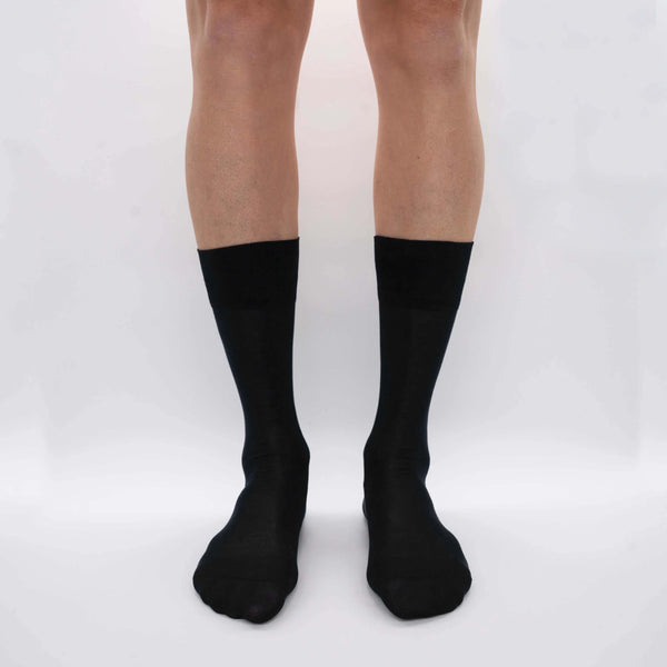 Short Chiffon Cashmere Goat Hircus Socks Box - 6 pairs black