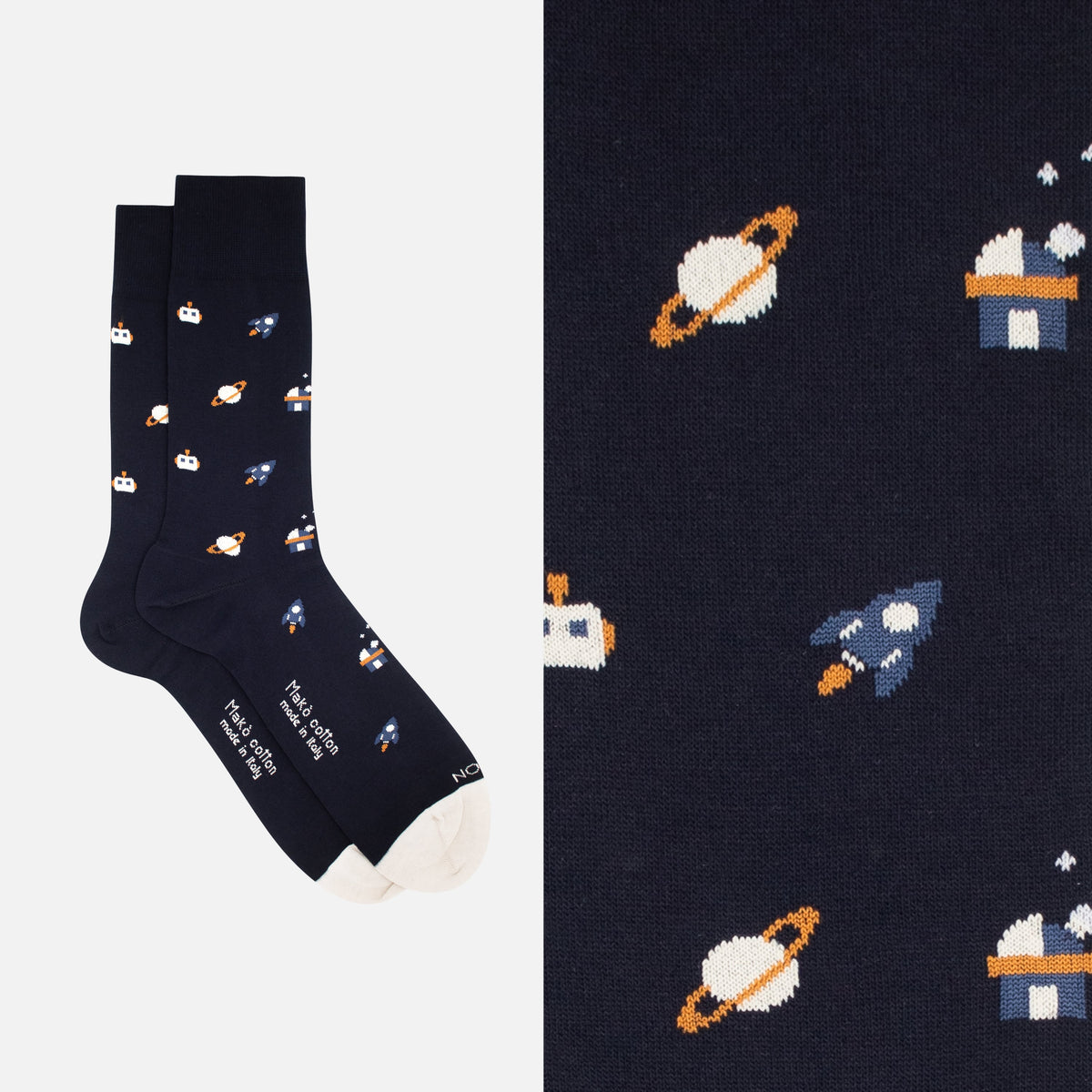 Boîte de 12 Paires de Chaussettes Courtes en Coton Makò - Motifs Variés