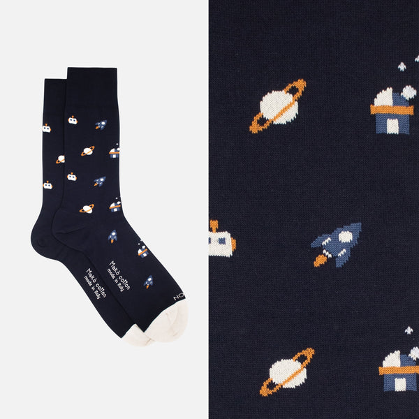 Boîte de 12 Paires de Chaussettes Courtes en Coton Makò - Motifs Variés