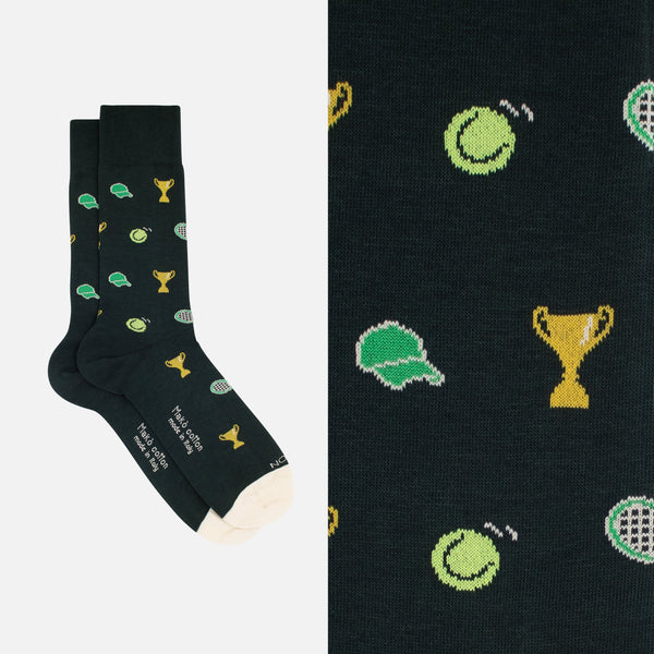 Smash - Short sock in soft Makò cotton with design