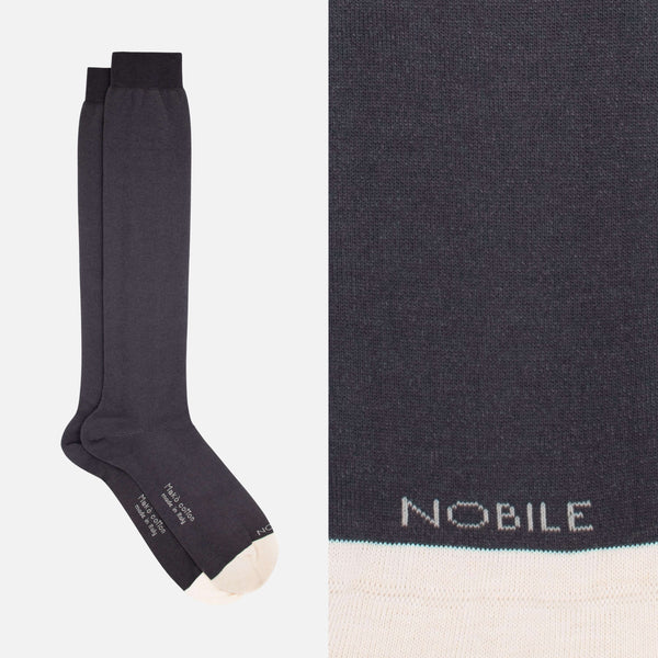 Smart Casual - Box of 6 Long Socks in Makò Cotton