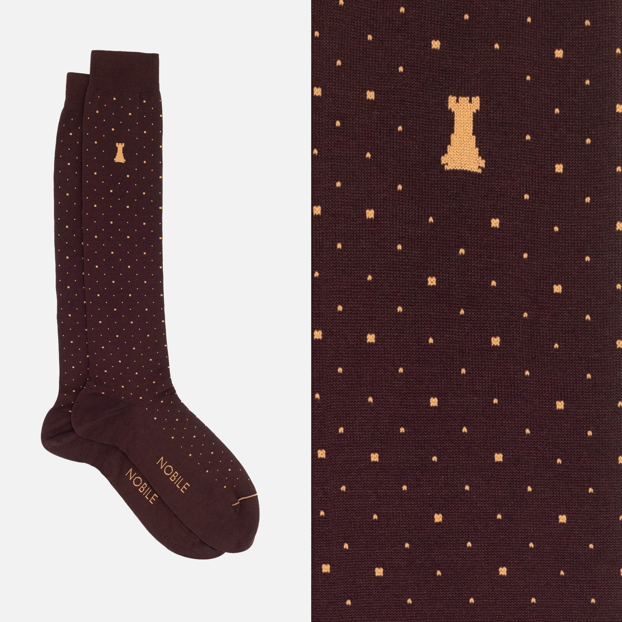 Trastevere Box of 6 Long Socks - 2x Dots/2x Stripes/2x Ribbed