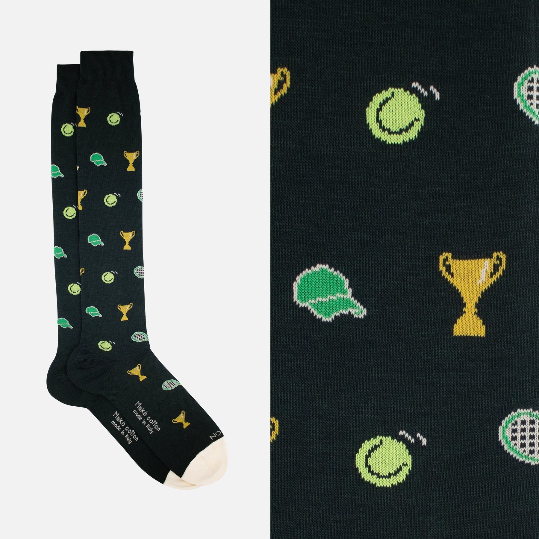 Smash - Long sock in soft Makò cotton with design