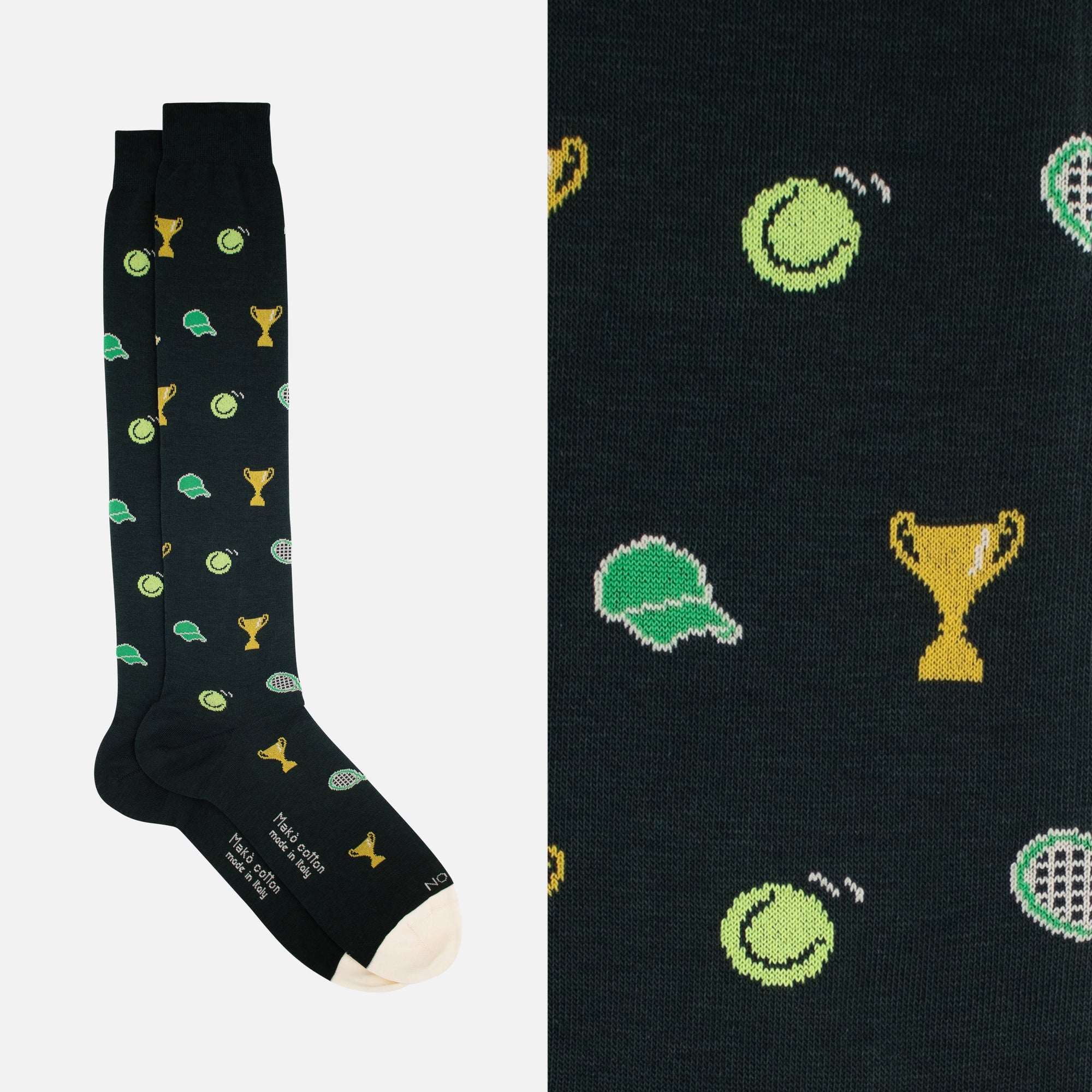 Smash - Long sock in soft Makò cotton with design