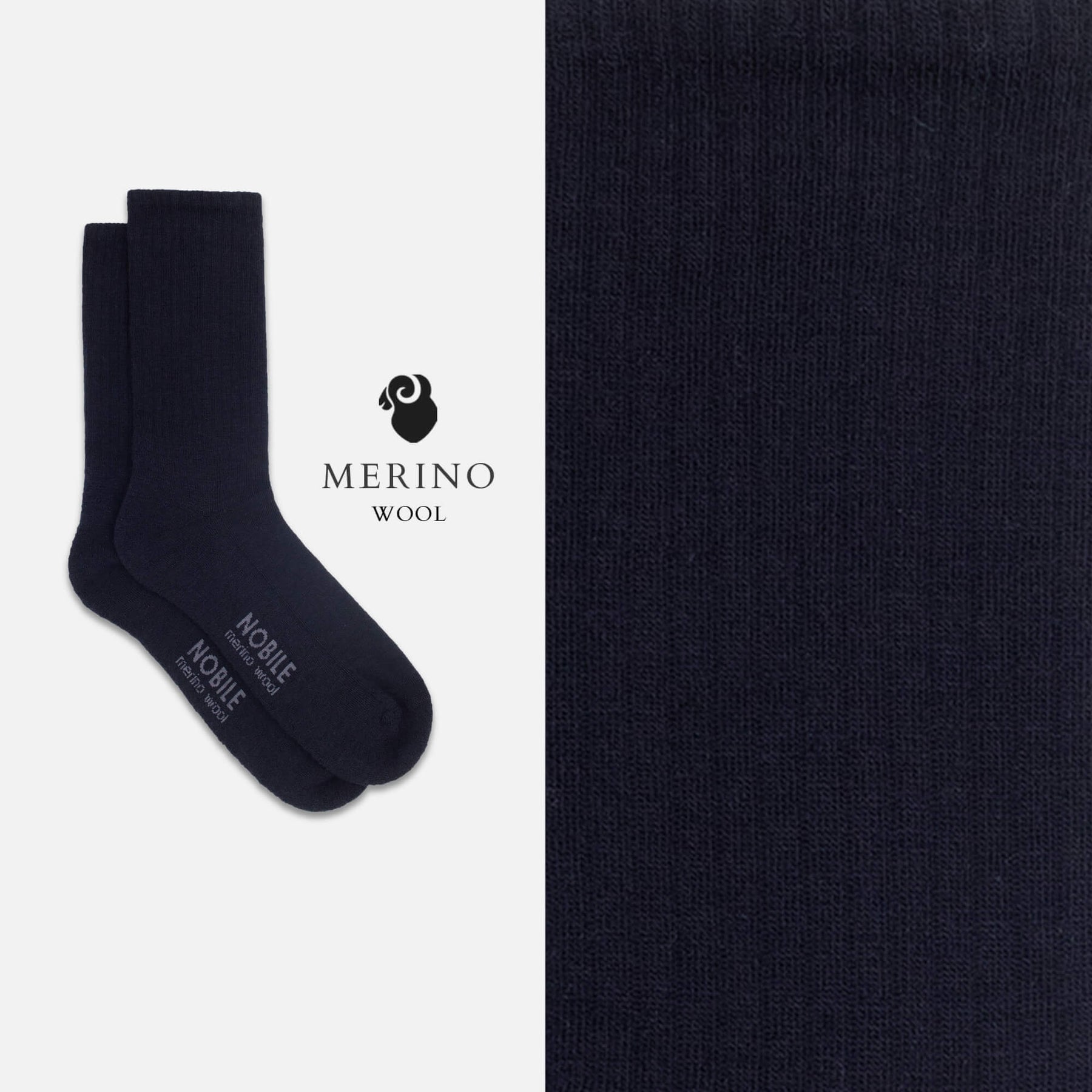Solid Color Merino Wool Sports Sock