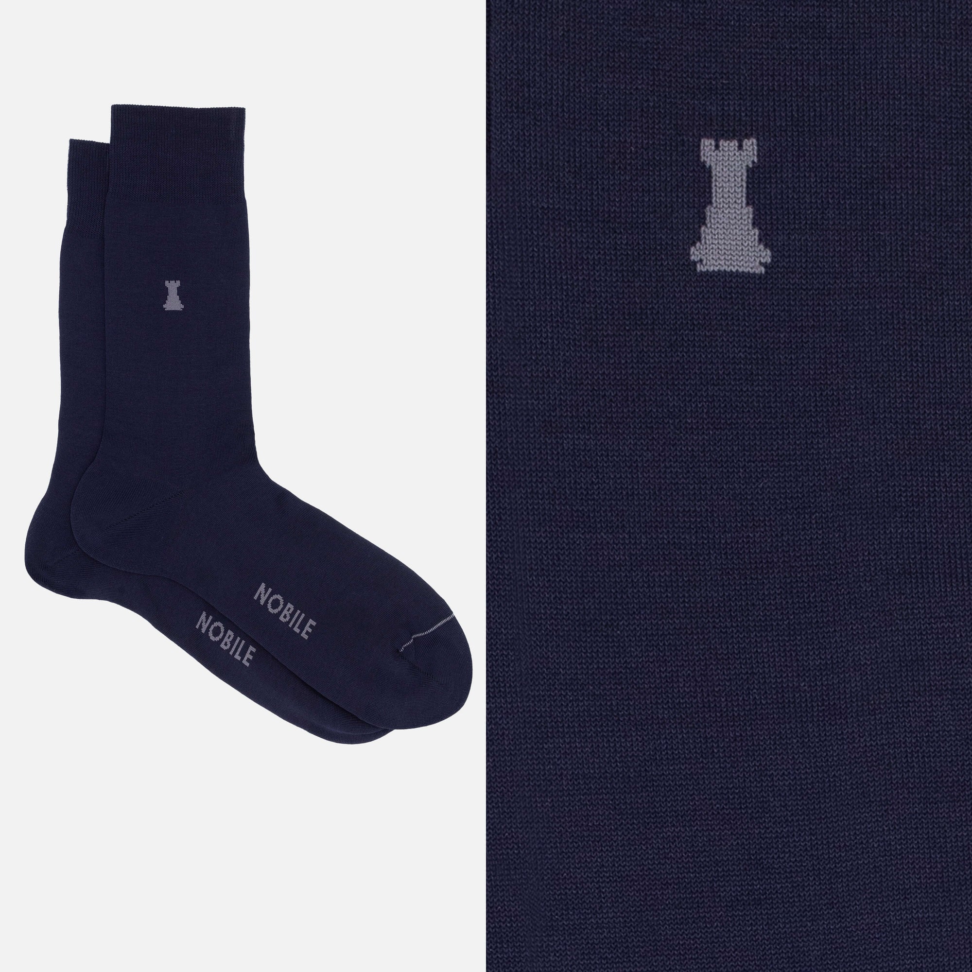 Basic Box of 6 Short Socks - 3 x Solid Black / 3 x Solid Blue