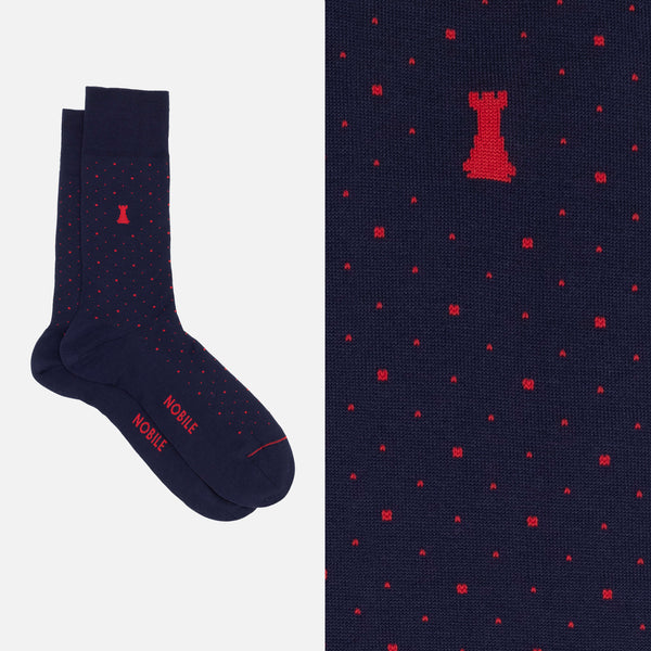 Luigi XIV - Short blue polka dot socks