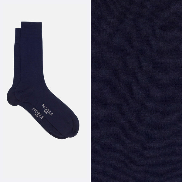 Box of Short Socks in Pure Mulberry Silk - 6 Pairs Mixed Colors
