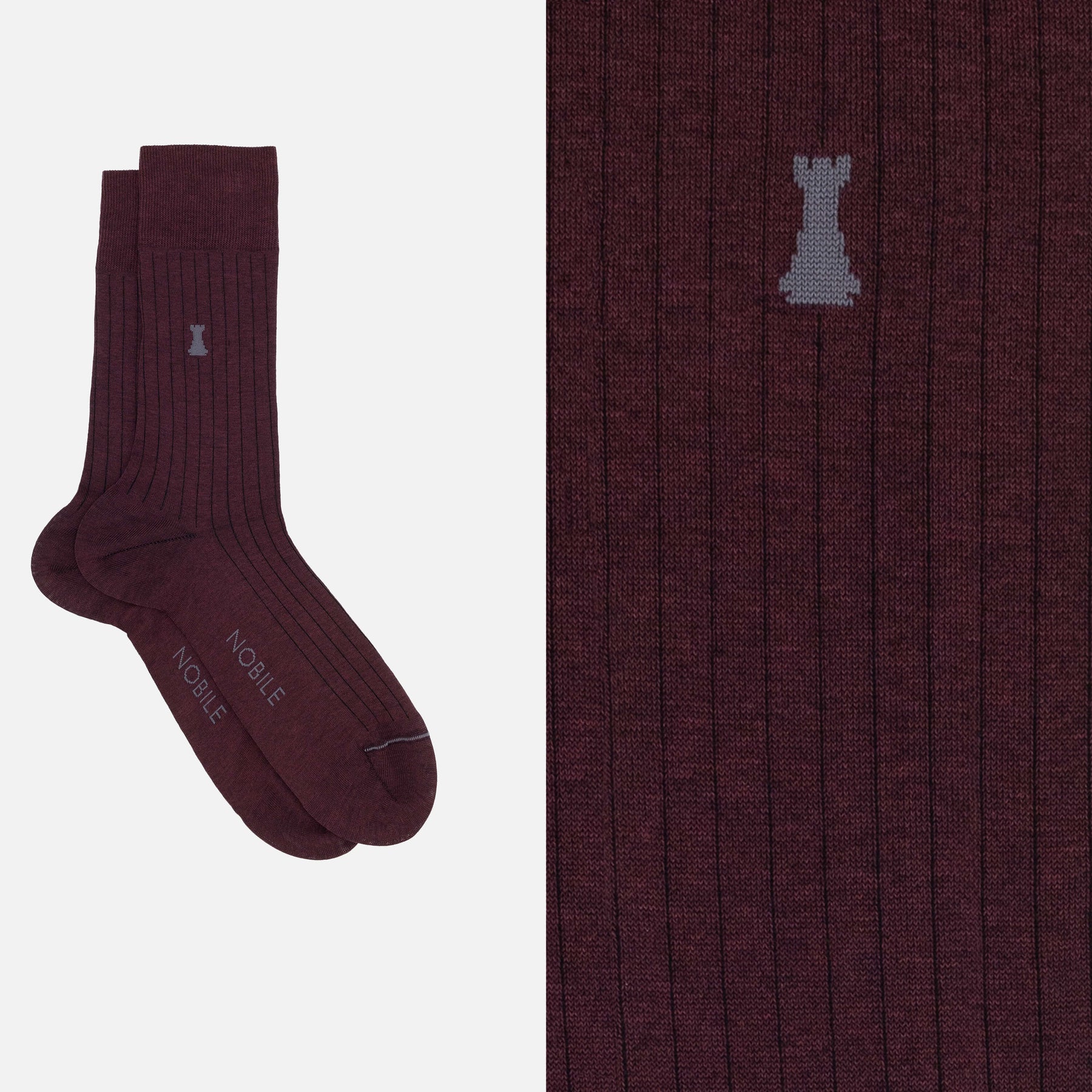 Michelangelo - Short Mélange Socks with Fine Ribbing