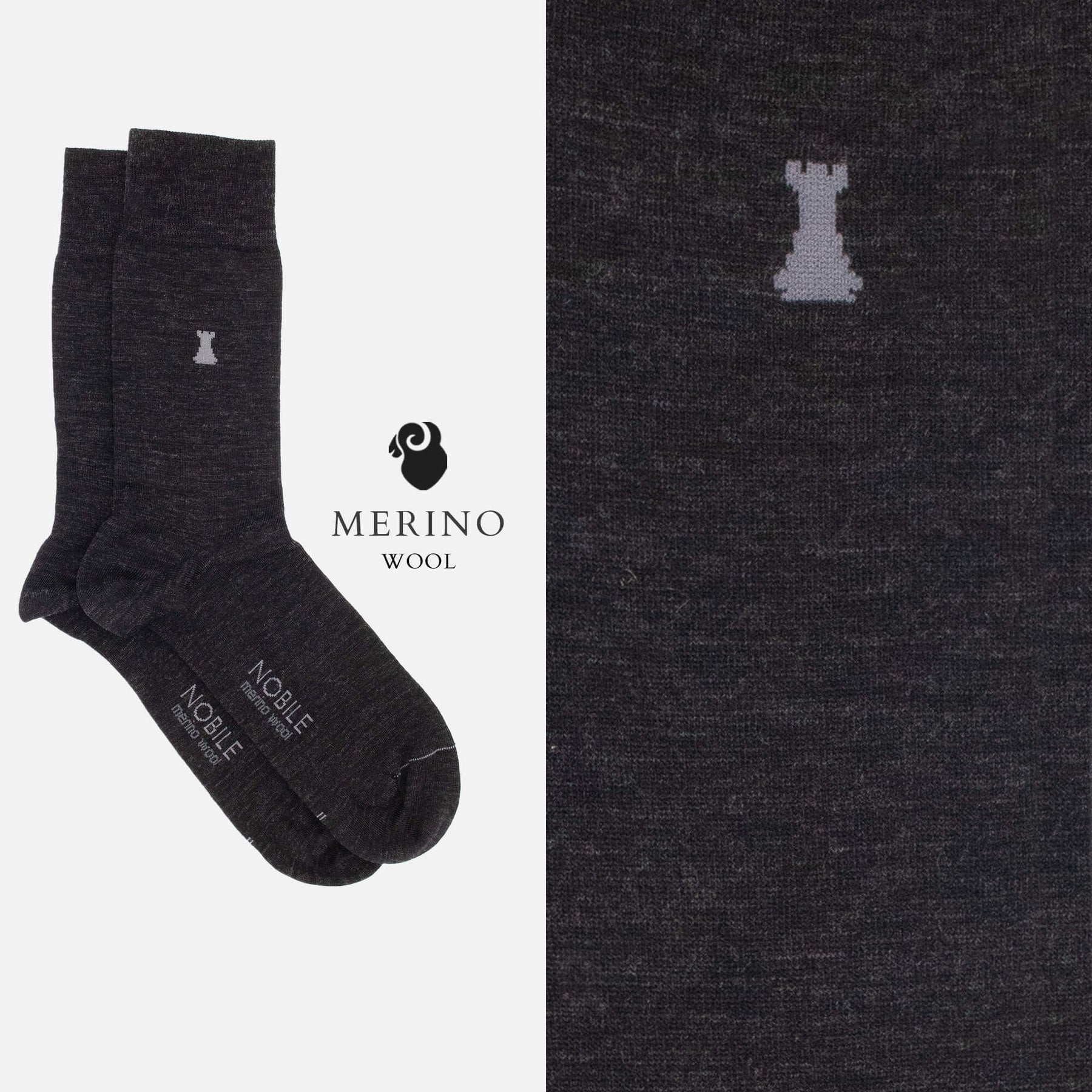Merino Basic - Box of 6 pairs of short socks in solid color Merino wool