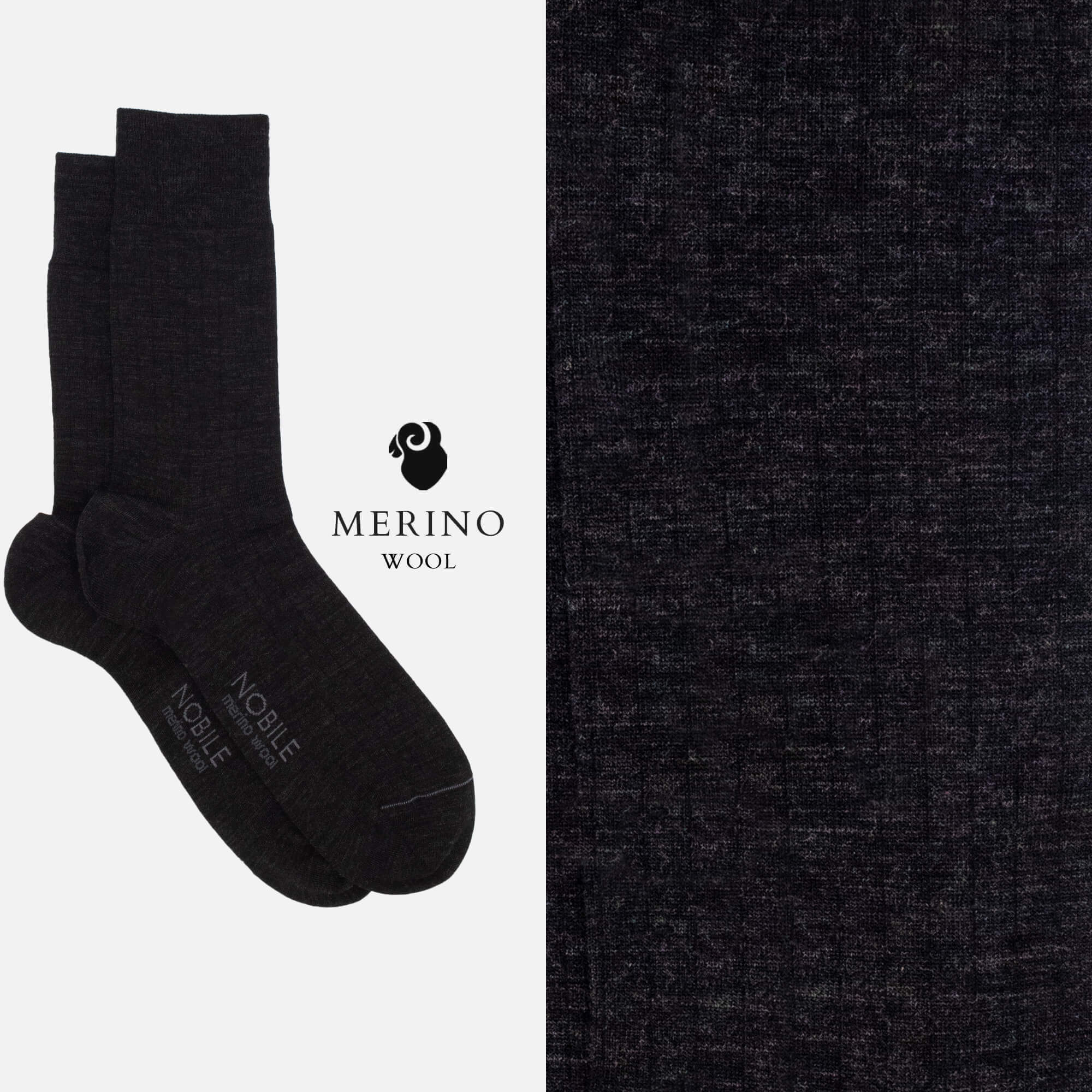 Northern Stripes - Box of 6 pairs of short fine ribbed Merino wool socks