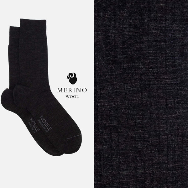 Northern Stripes - Box of 6 pairs of short fine ribbed Merino wool socks