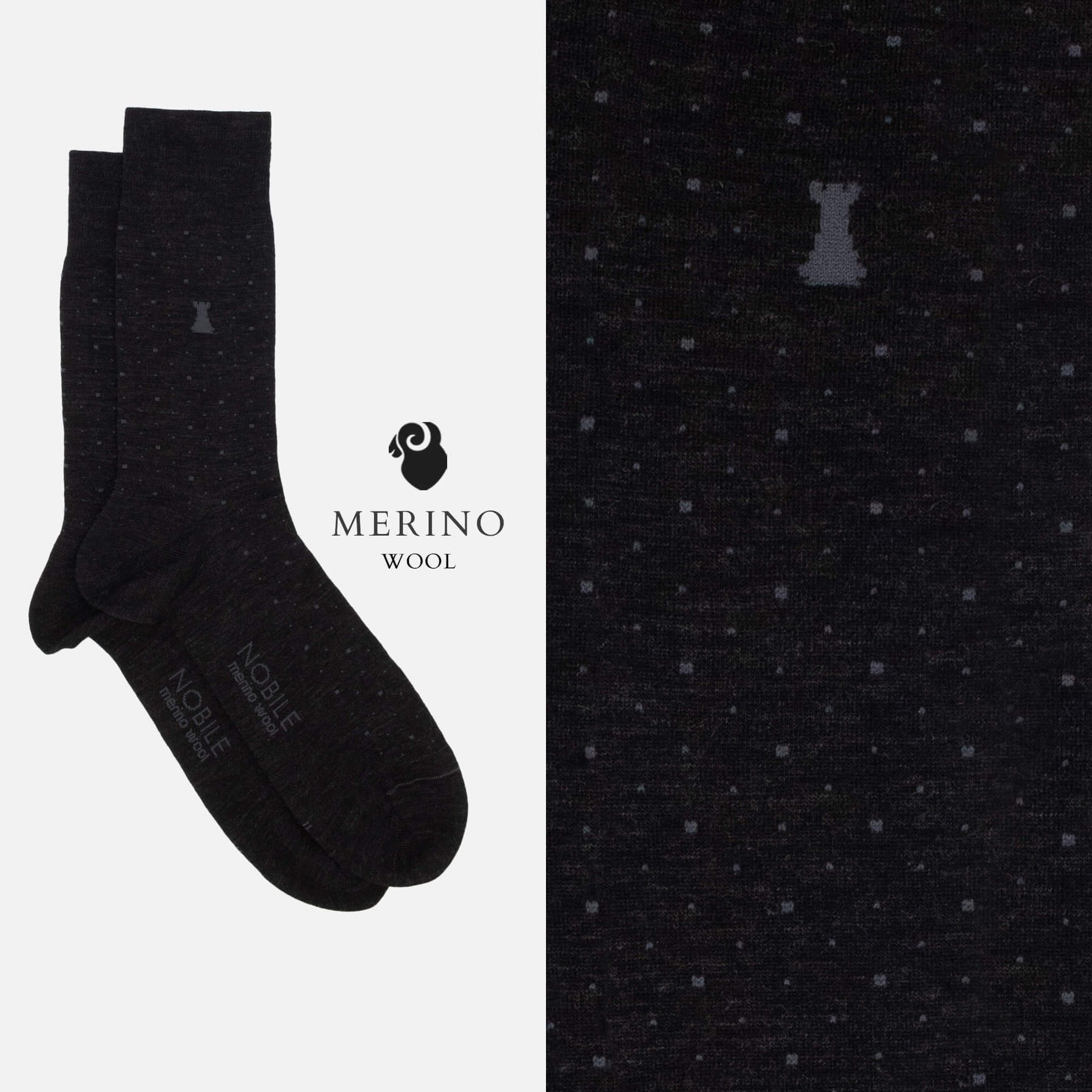 Machiavelli - Short socks in Merino wool with polka dots
