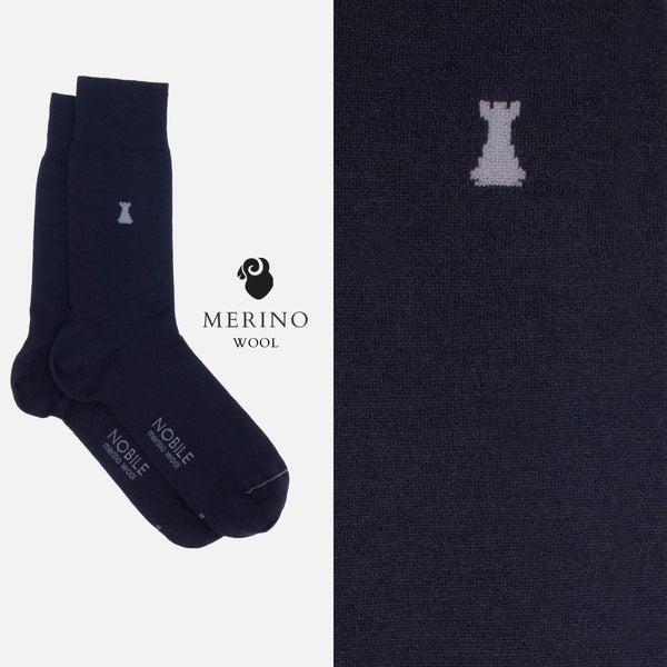 Box of 12 Pairs of Short Socks in Merino Wool - Mixed Patterns
