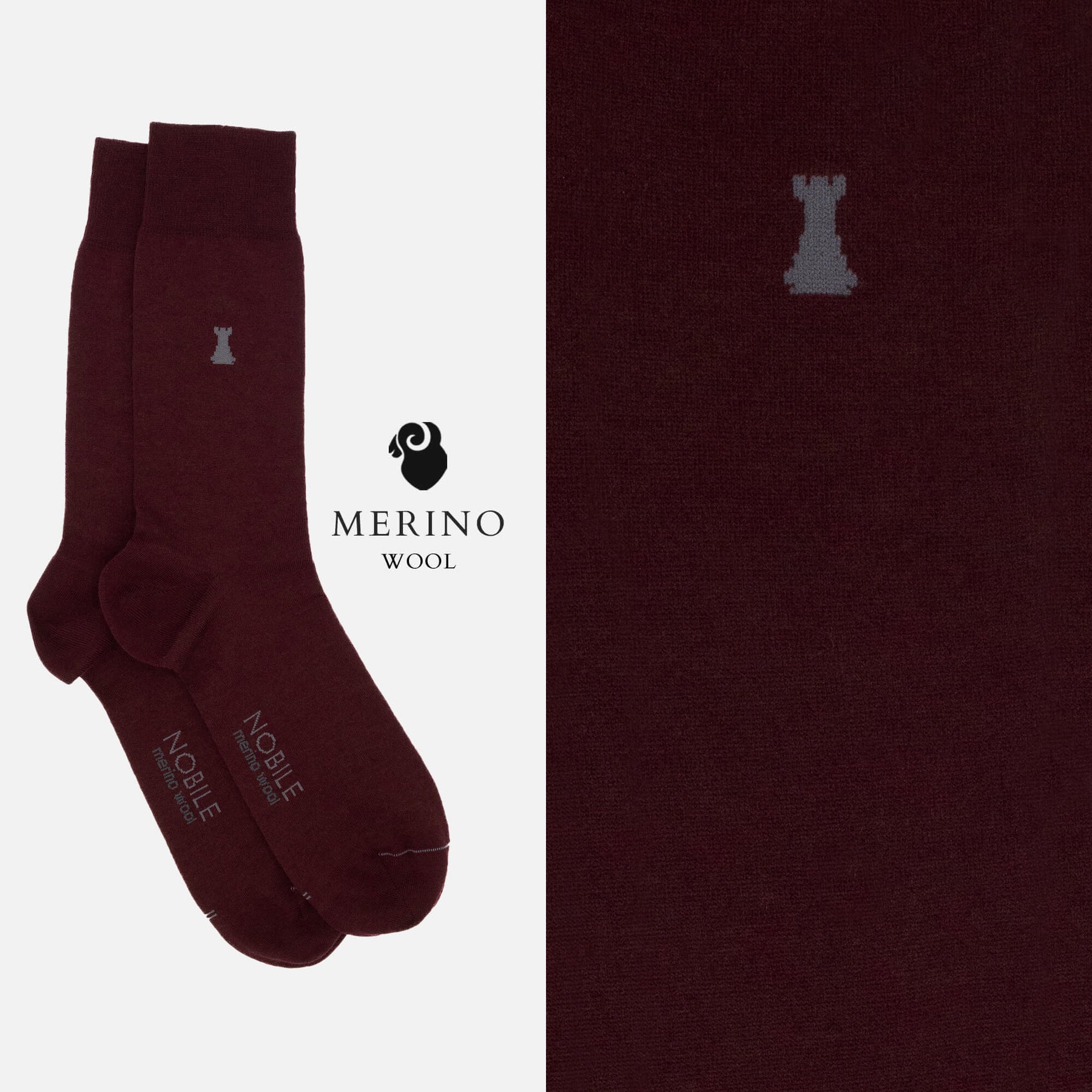 Vivaldi - Short socks in solid color Merino wool