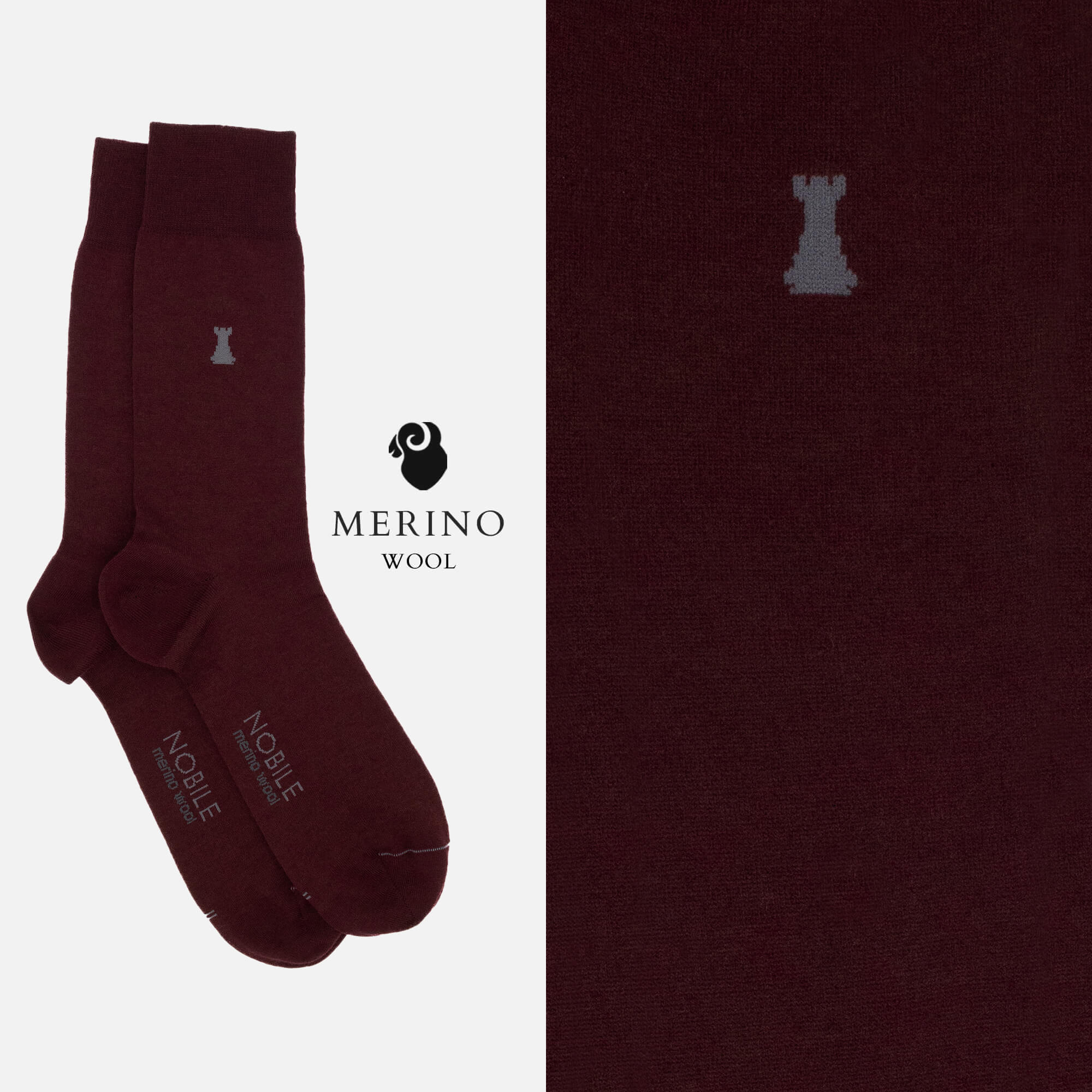 Vivaldi - Short socks in solid color Merino wool