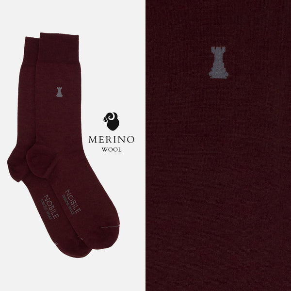 Vivaldi - Short socks in solid color Merino wool
