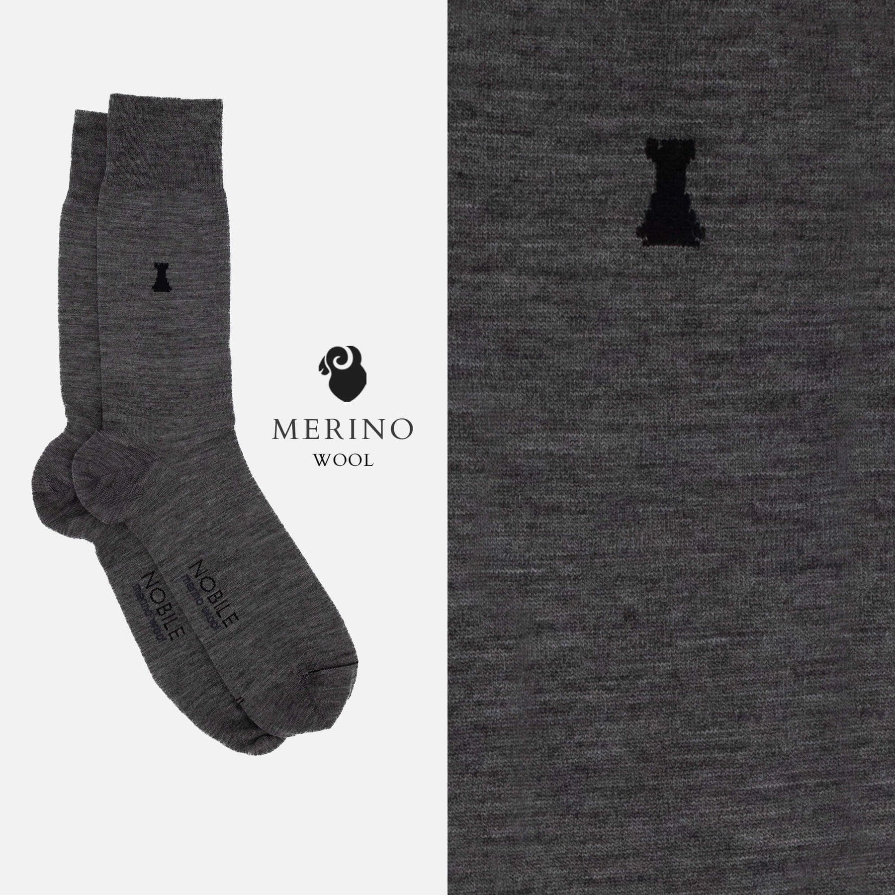 Vivaldi - Calze corte in lana Merino di colore uniforme