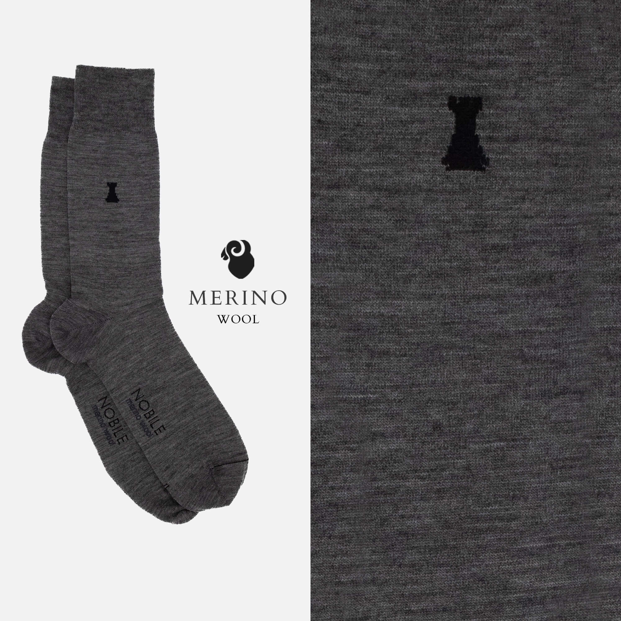 Vivaldi - Calze corte in lana Merino di colore uniforme