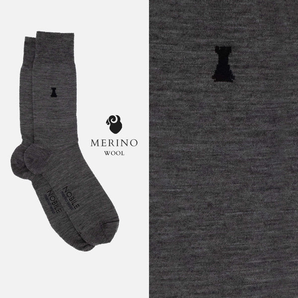 Vivaldi - Chaussettes courtes en laine Merino de couleur unie