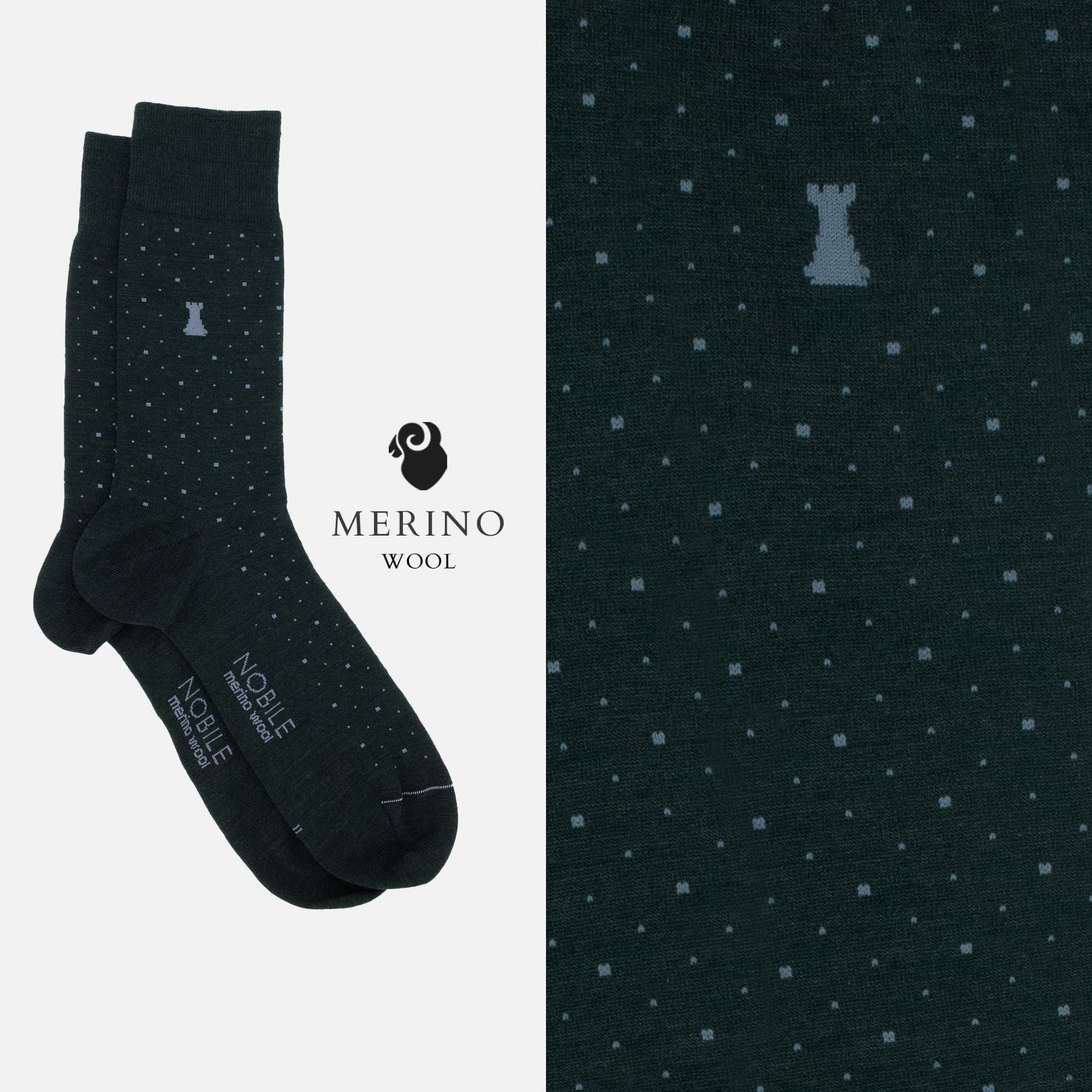 Machiavelli - Short socks in Merino wool with polka dots