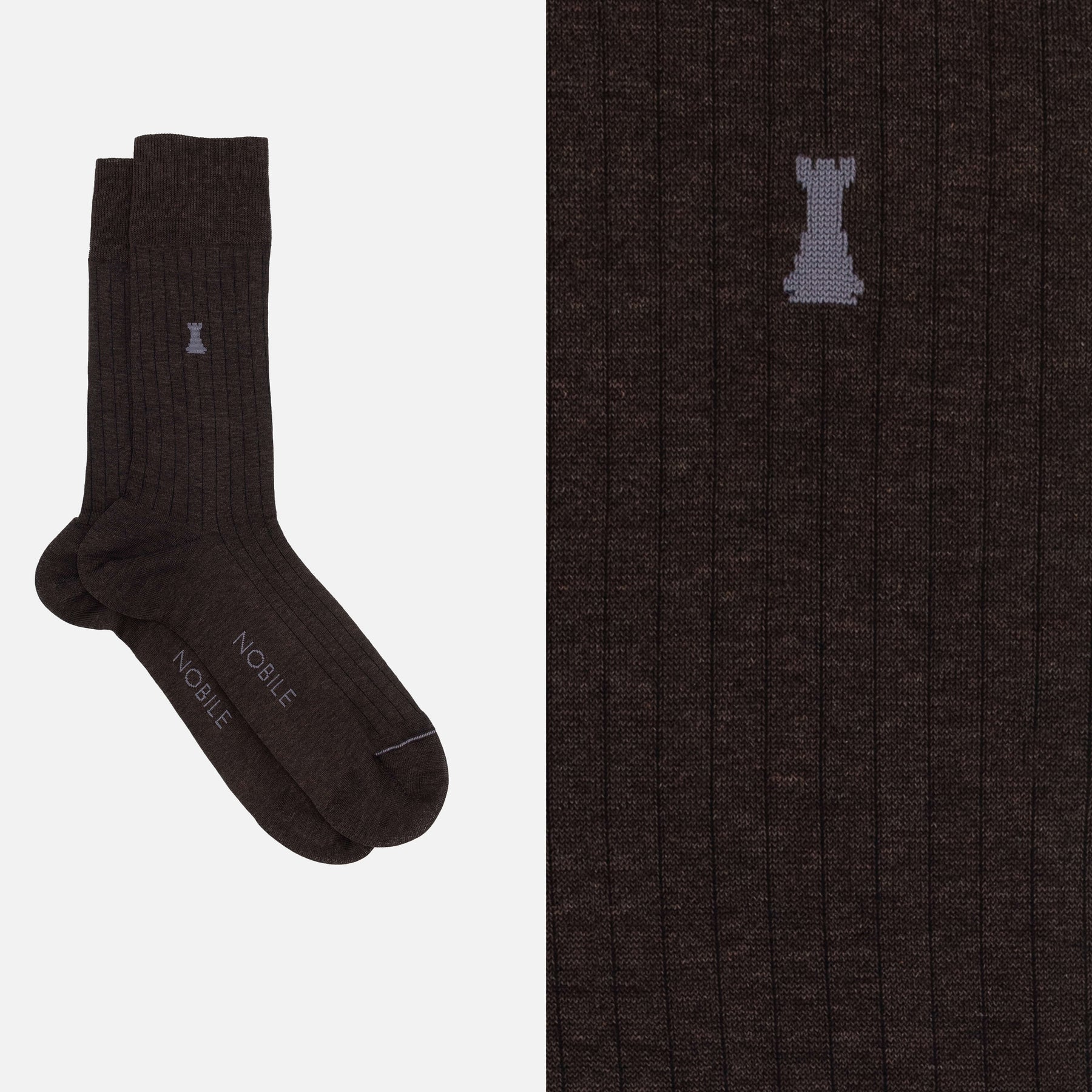 Michelangelo - Short Mélange Socks with Fine Ribbing