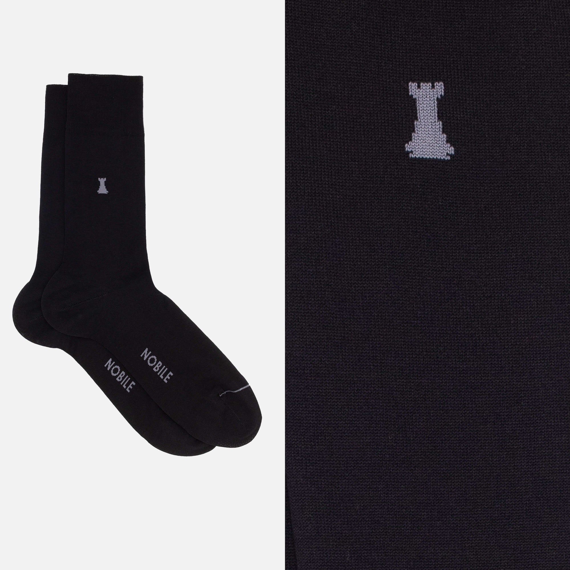 Basic Box of 6 Short Socks - 3 x Solid Black / 3 x Solid Blue