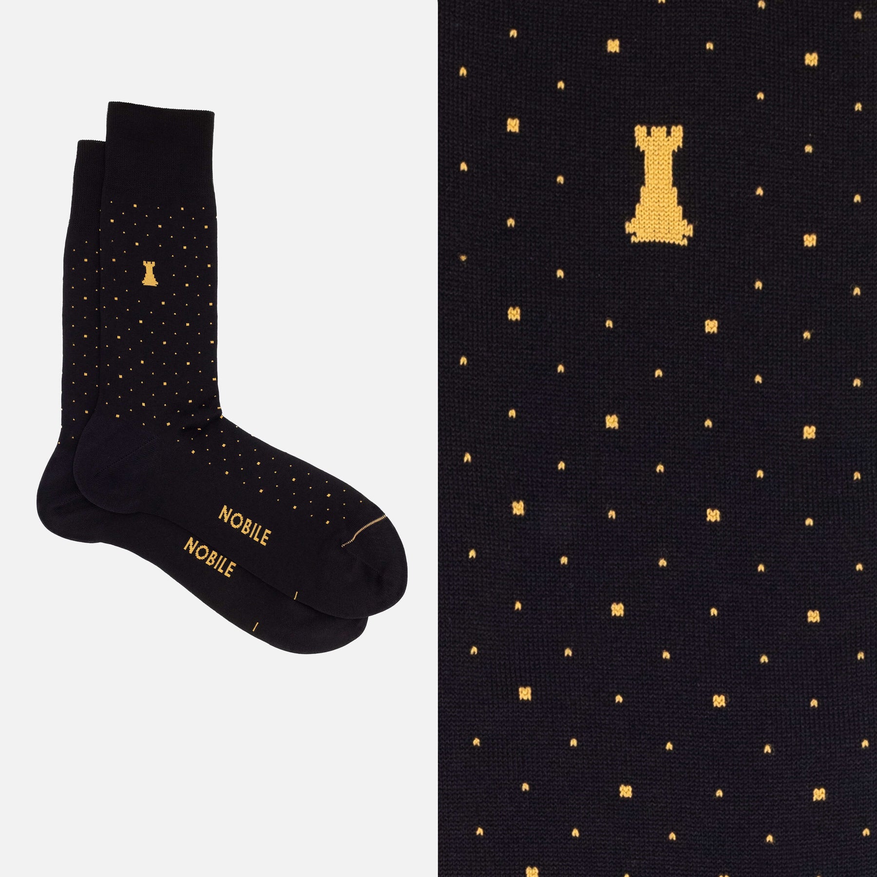 Noble Evening Box of 6 Short Socks - Dots, Ribbed, Solid Color & Pattern