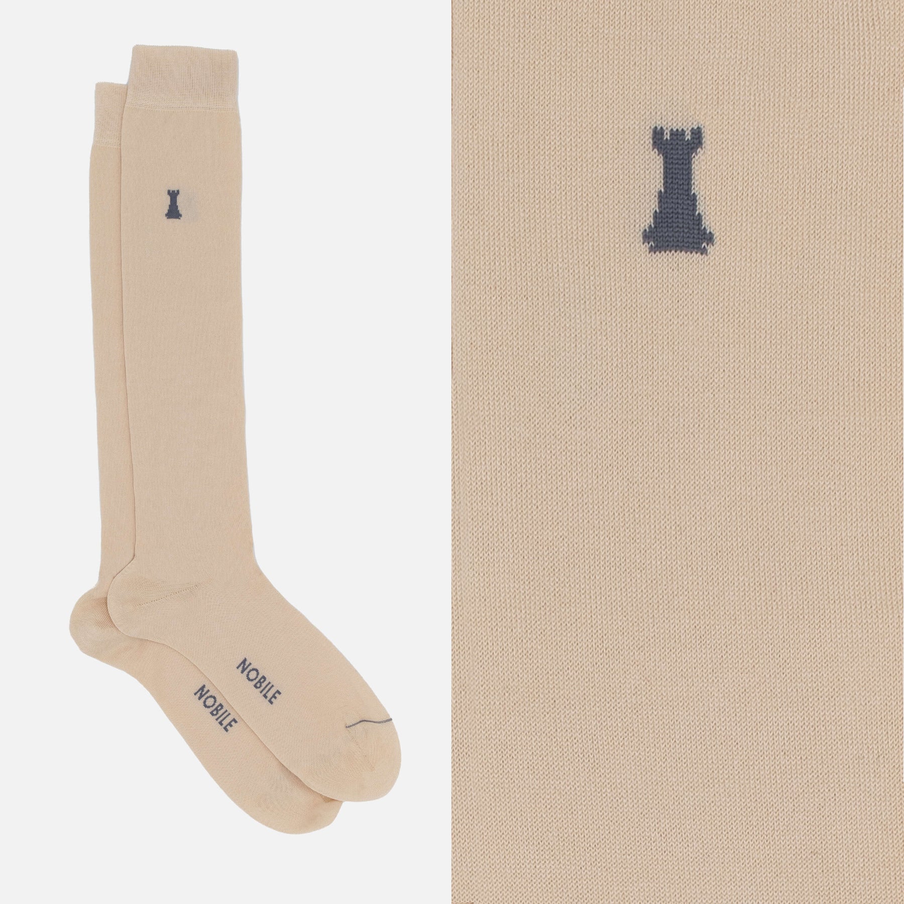 Federico II - Calcetines Largos de Color Sólido