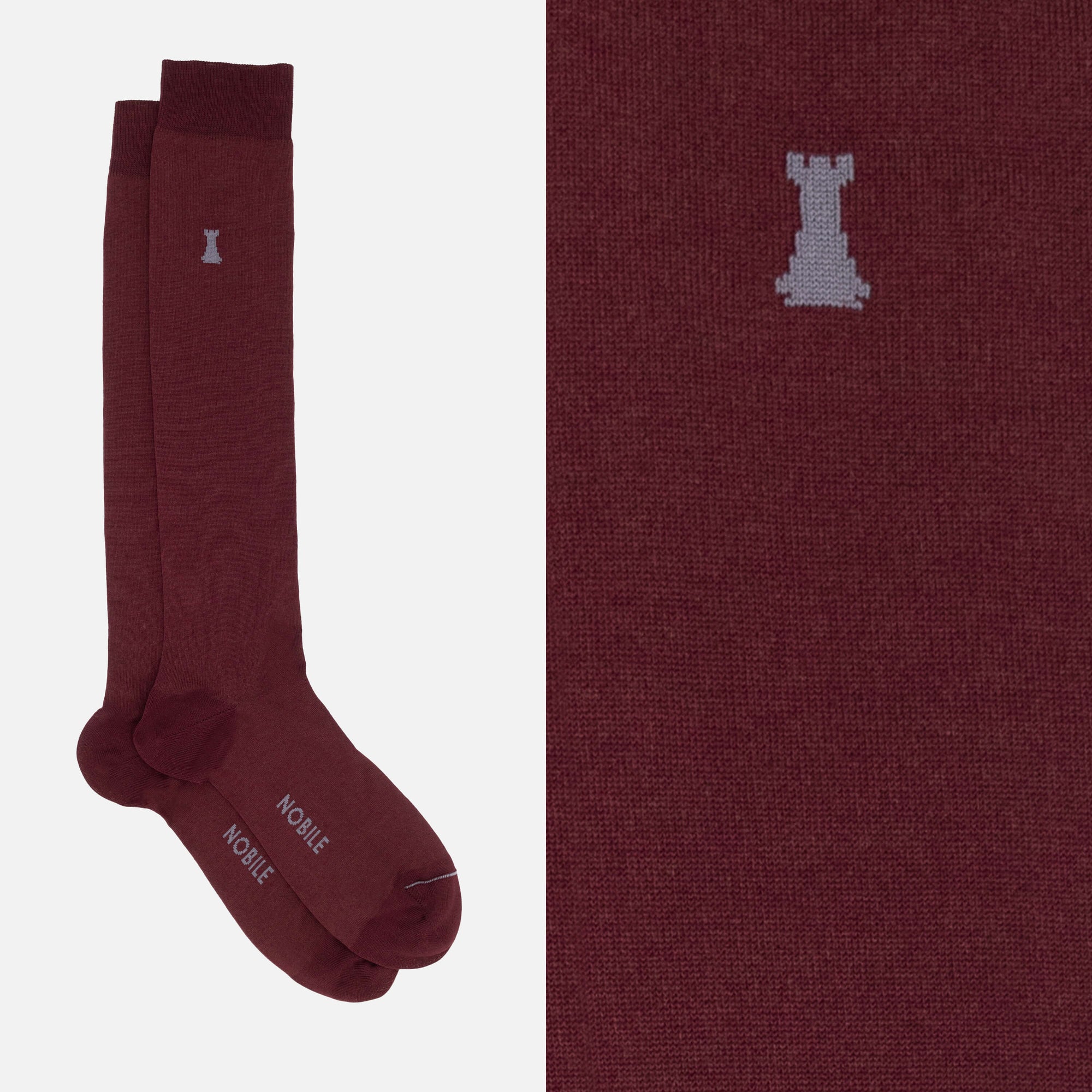 Box of 12 pairs of long socks in Filoscozia® - Federico II solid colors