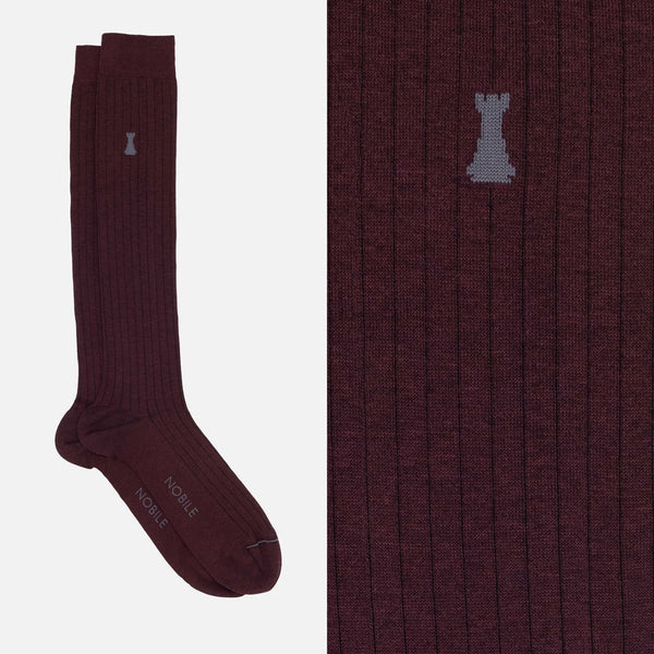 Michelangelo - Chaussettes Mélangées Longues avec Côtes Fines