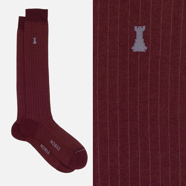 Dagelijkse Kantoor Doos van 6 Lange Sokken - 3x Effen Kleur & 3x Geribbeld