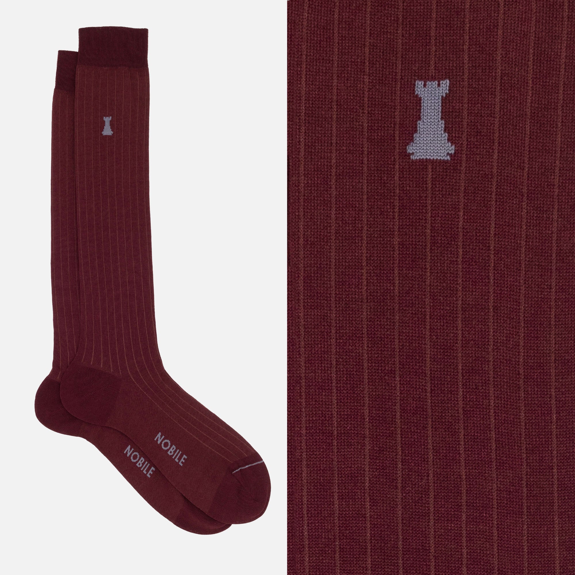 Jules César - Chaussettes longues à côtes fines