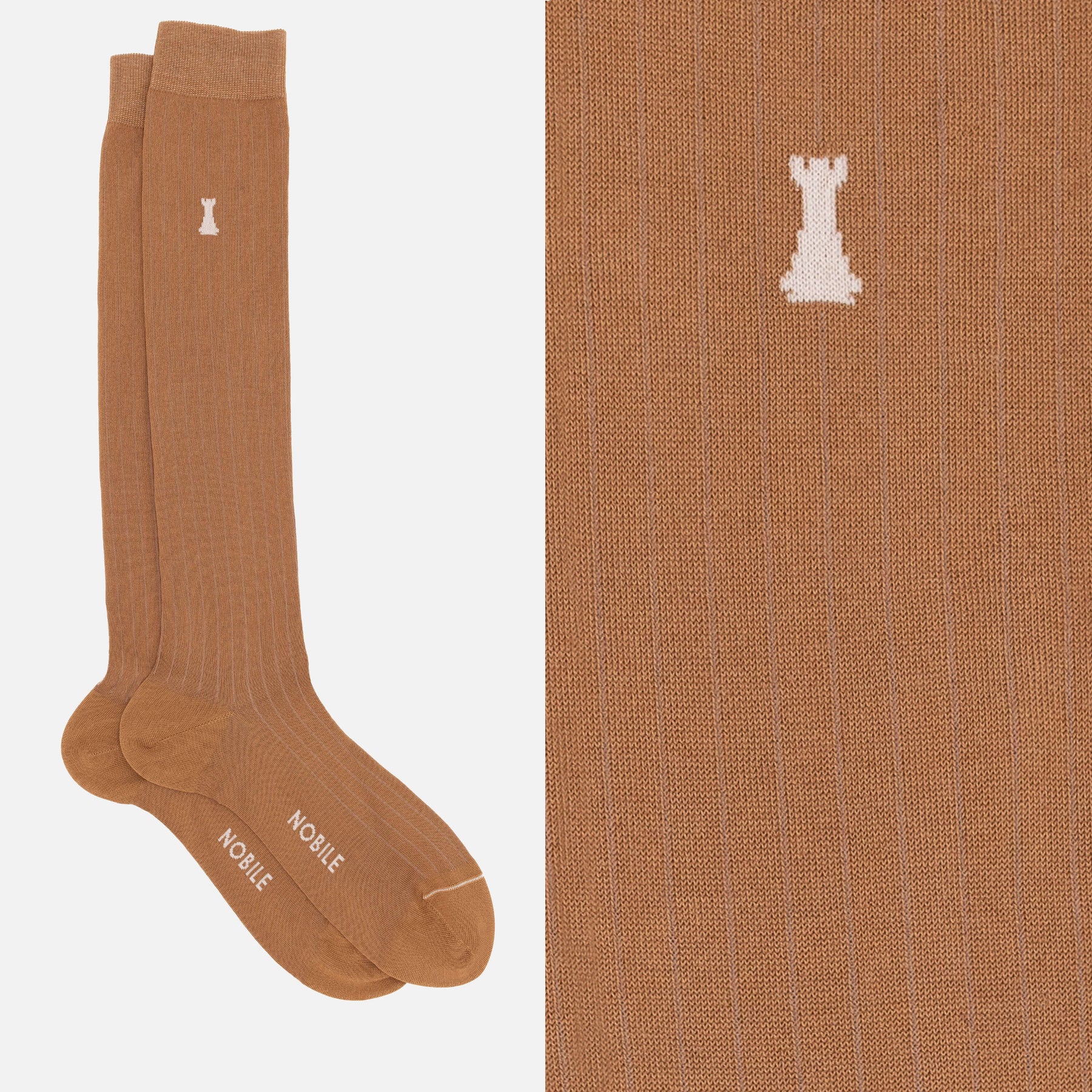 Jules César - Chaussettes longues à côtes fines