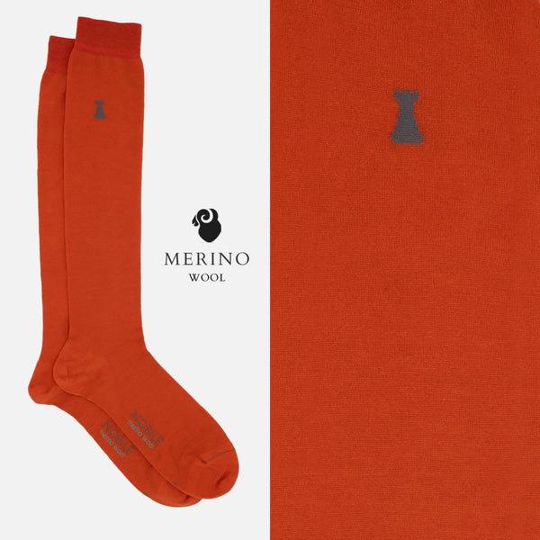 Vivaldi - Long Merino Wool Solid Color Socks