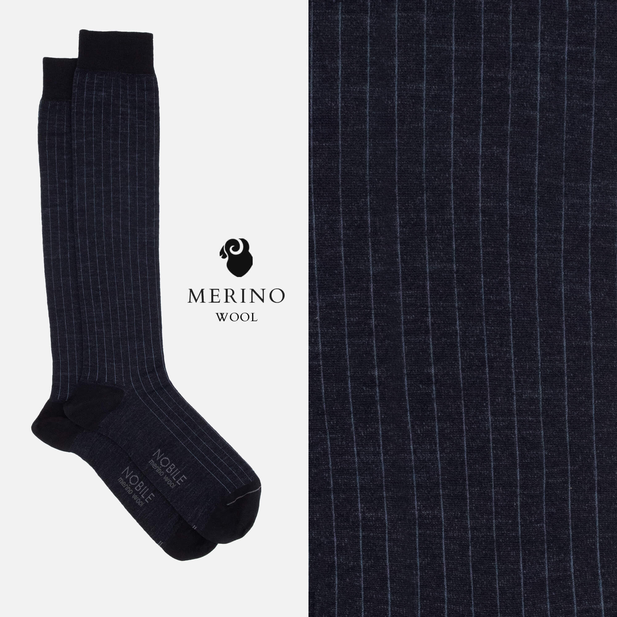 Doos van 12 Paar Lange Merino Wol Sokken - Gemengde Patronen