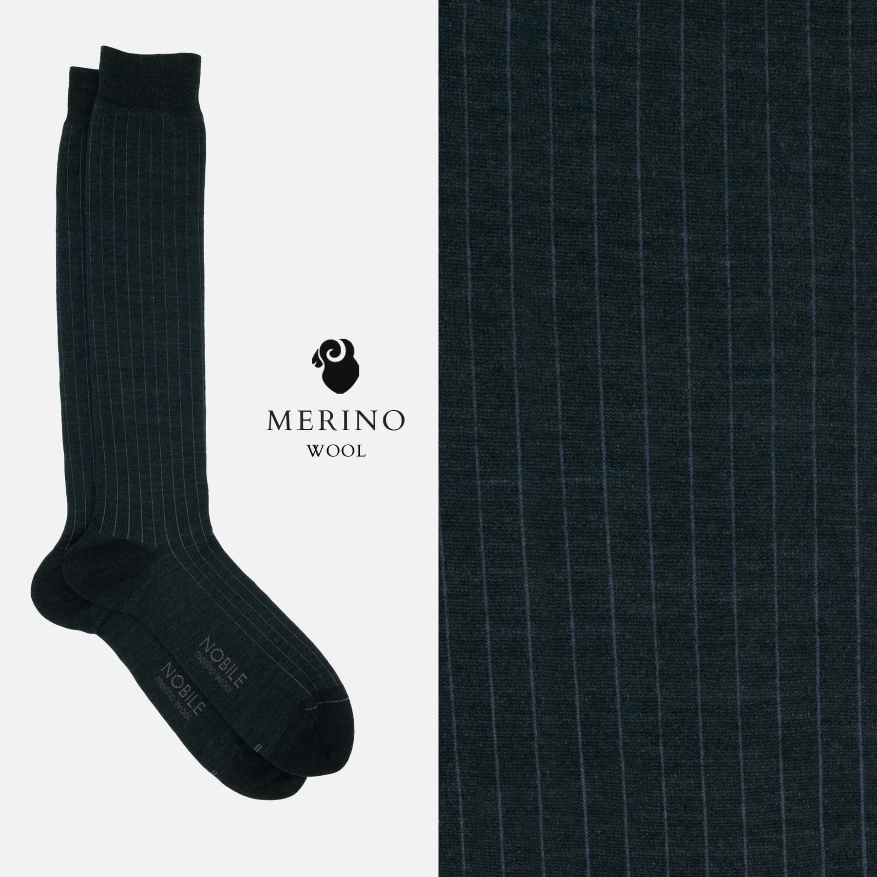 St. Moritz - Box of 6 Long Merino Wool Socks - Stripes & Dots