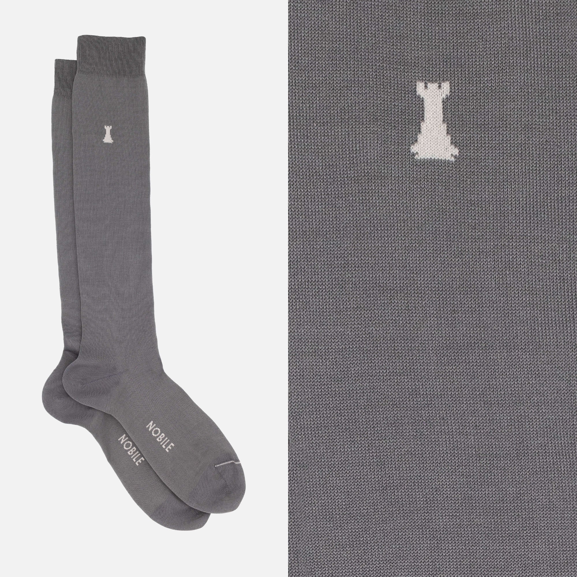 Box of 12 pairs of long socks in Filoscozia® - Federico II solid colors