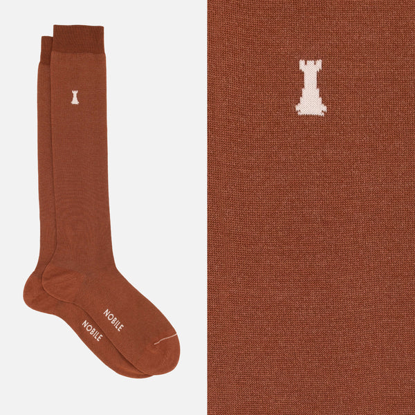 Federico II - Long Solid Color Socks
