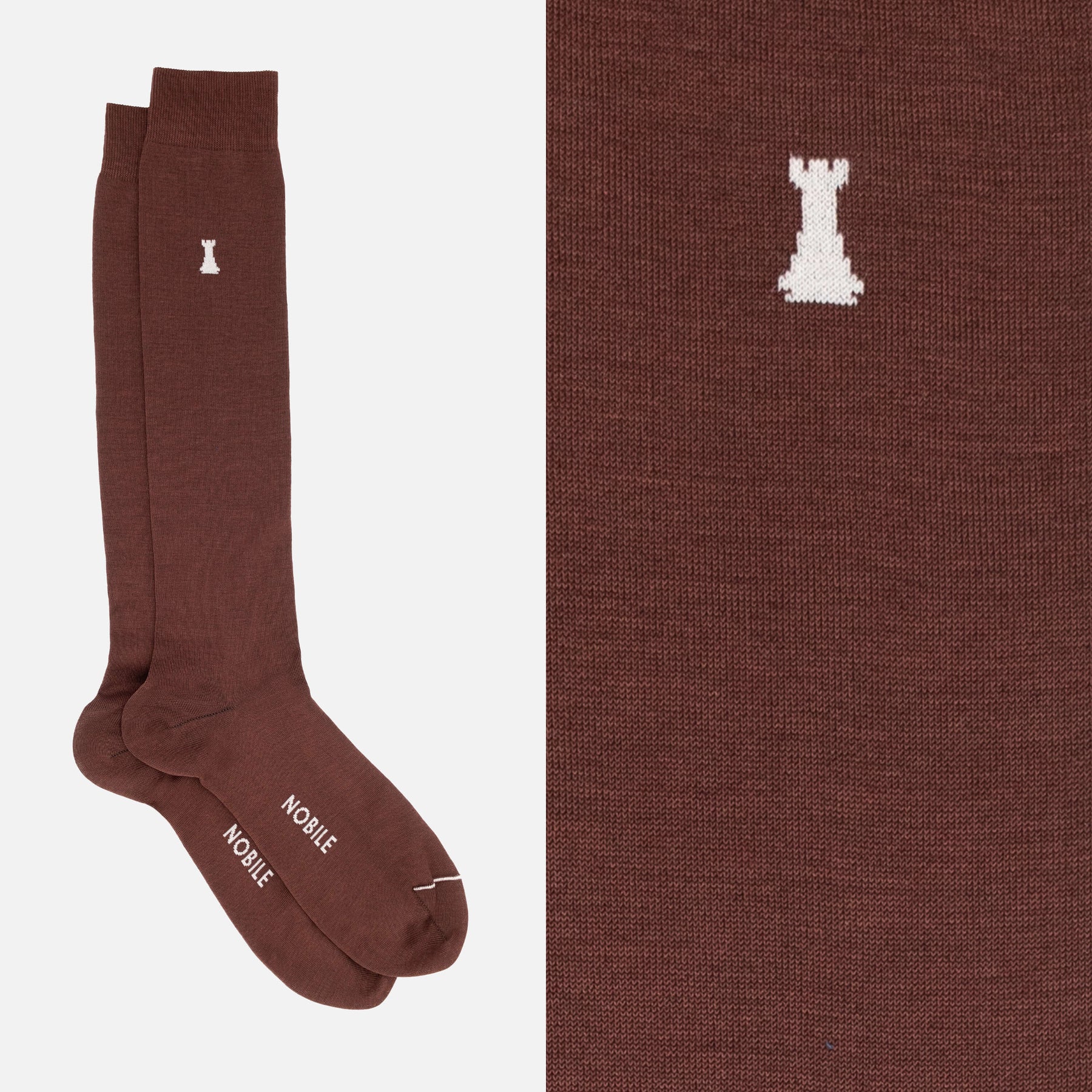 Federico II - Long Solid Color Socks
