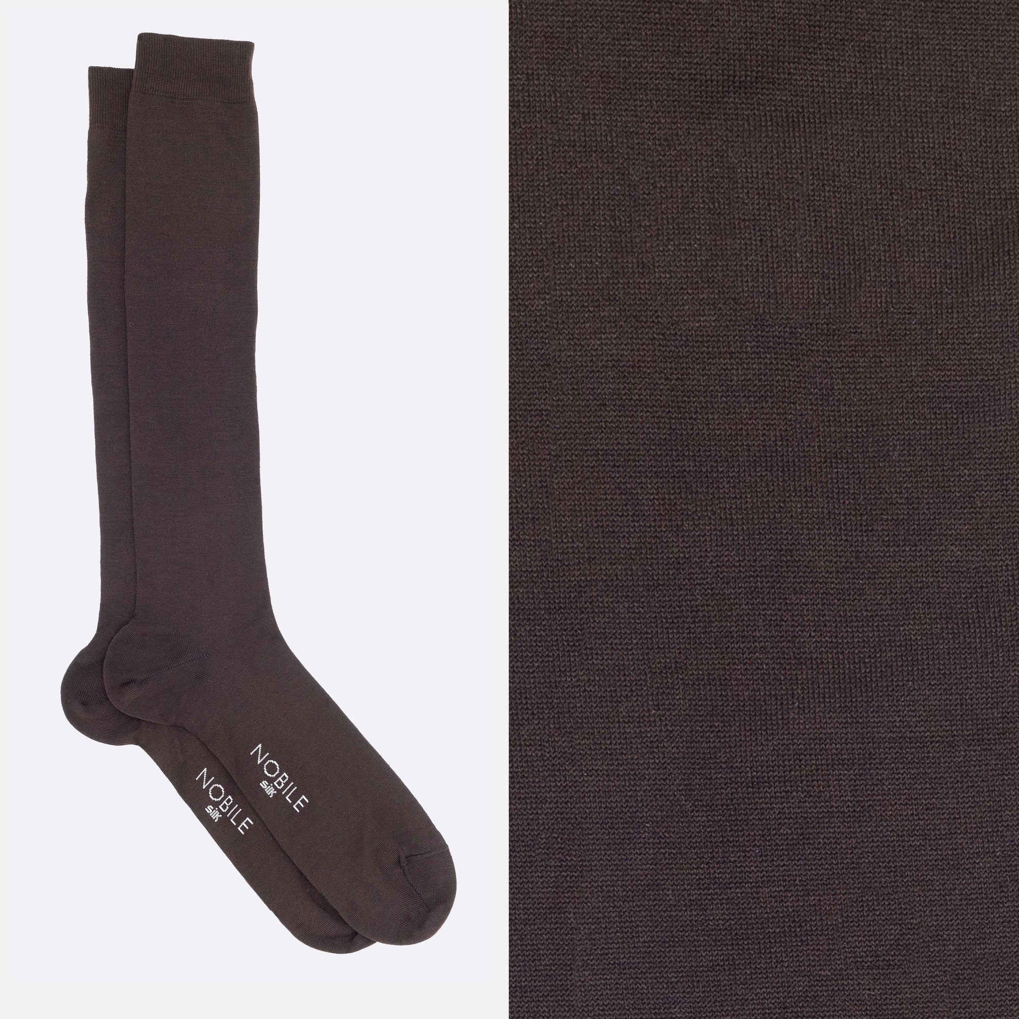 Box of Long Socks in Pure Mulberry Silk - 6 Pairs Mixed Colors