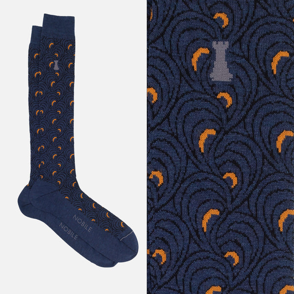 Van Gogh - Long socks with nature theme