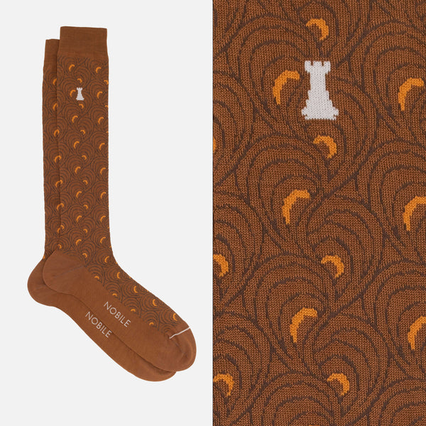 Van Gogh - Long socks with nature theme