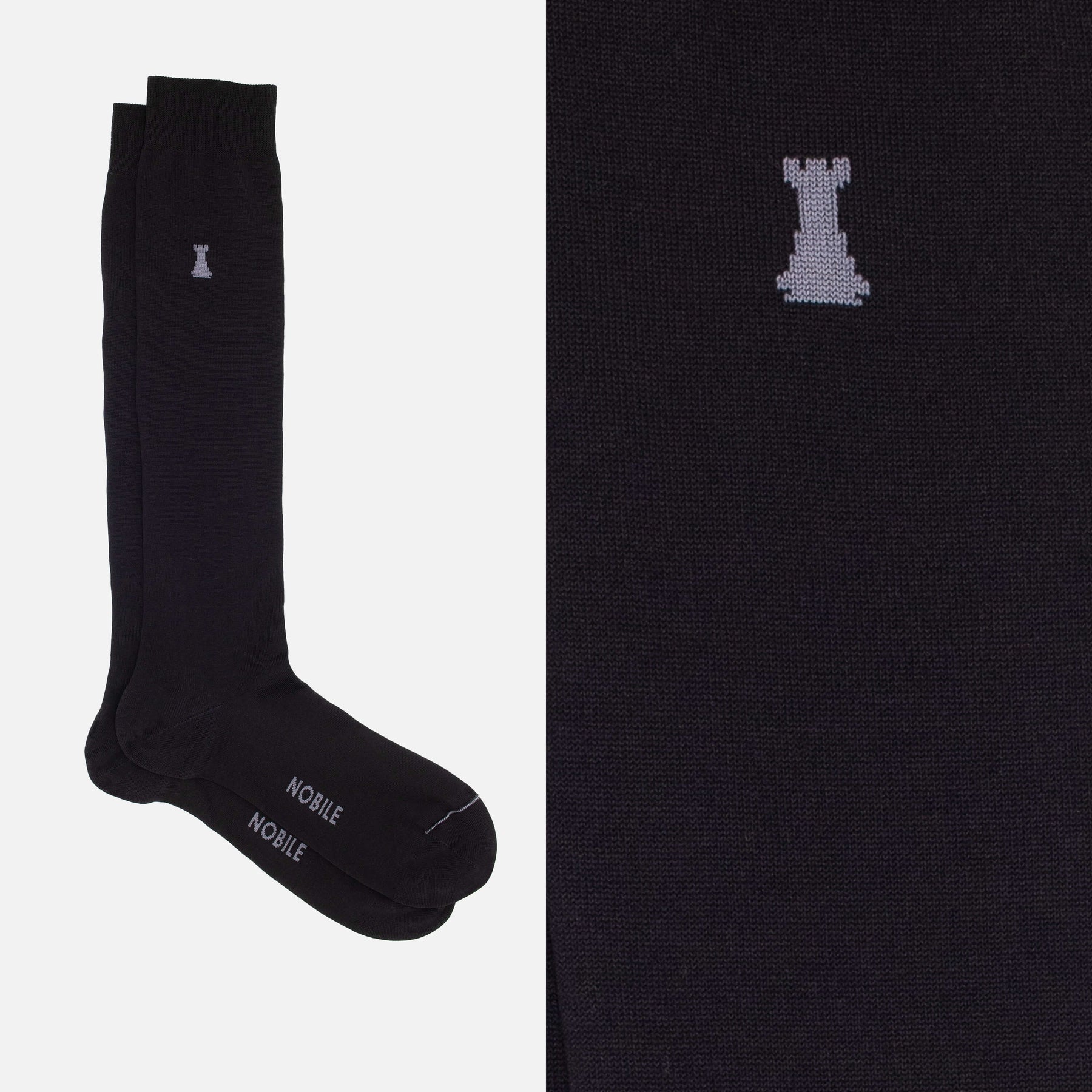 Federico II - Long Solid Color Socks